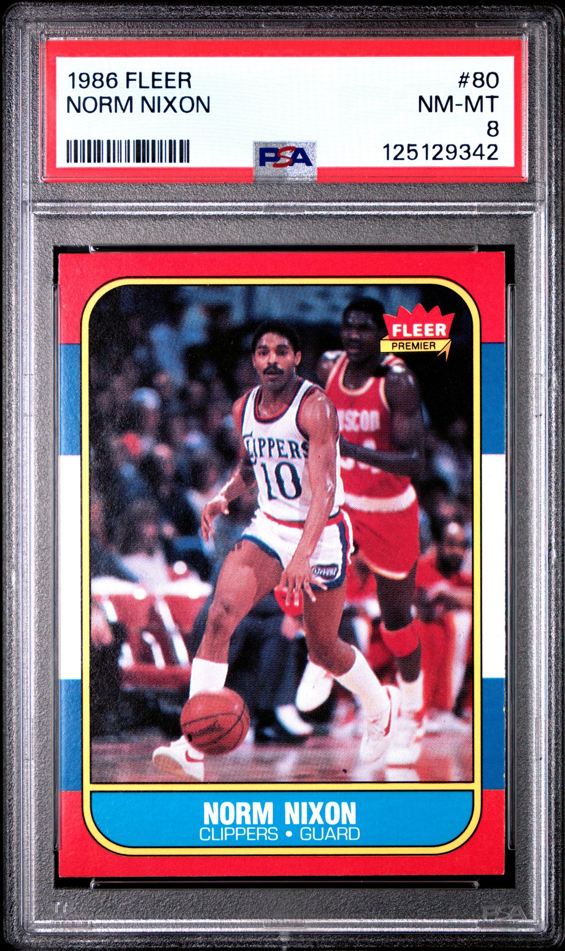 1986 Fleer Norm Nixon #80 Nm-Mt 8 front