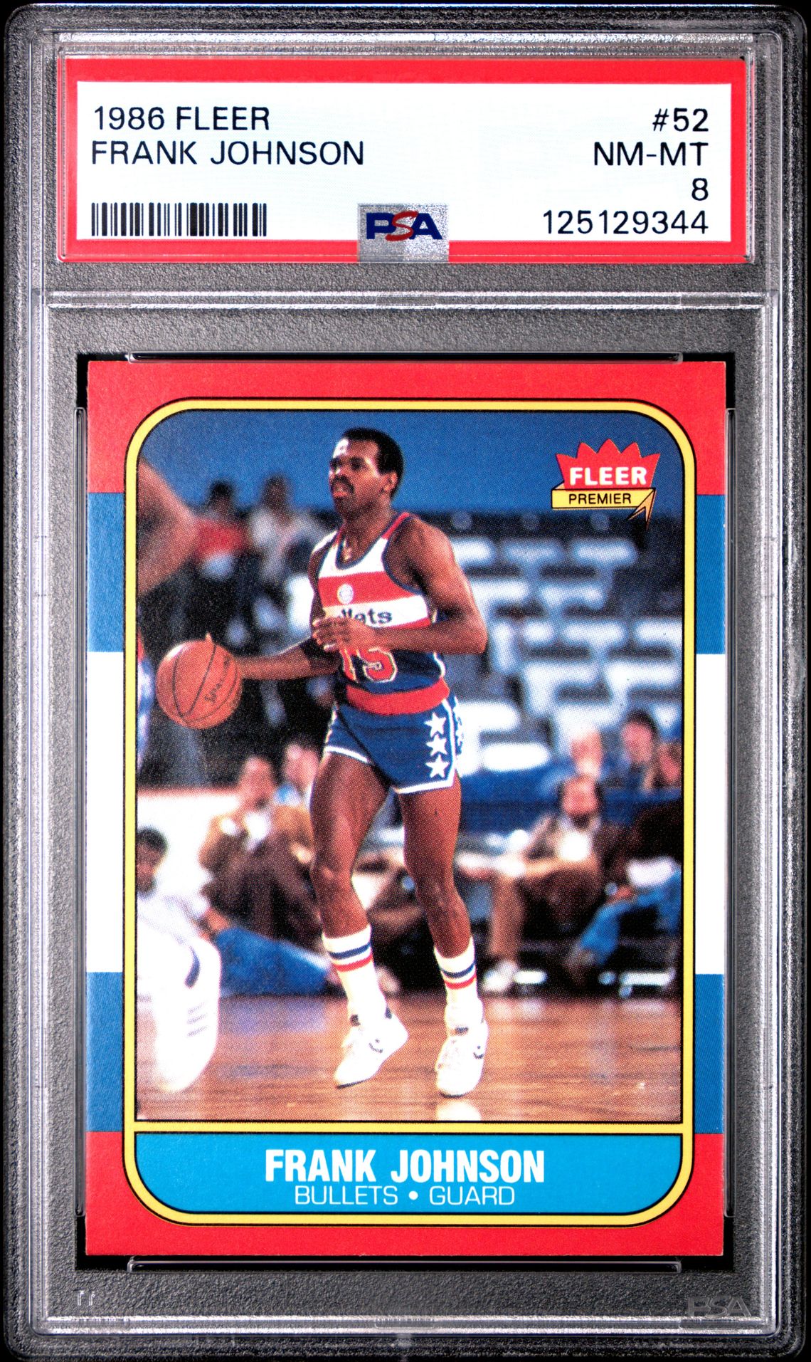 1986 Fleer Frank Johnson #52 Nm-Mt 8 front