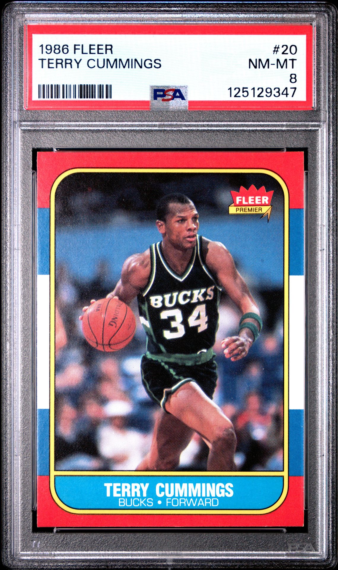 1986 Fleer Terry Cummings #20 Nm-Mt 8 front