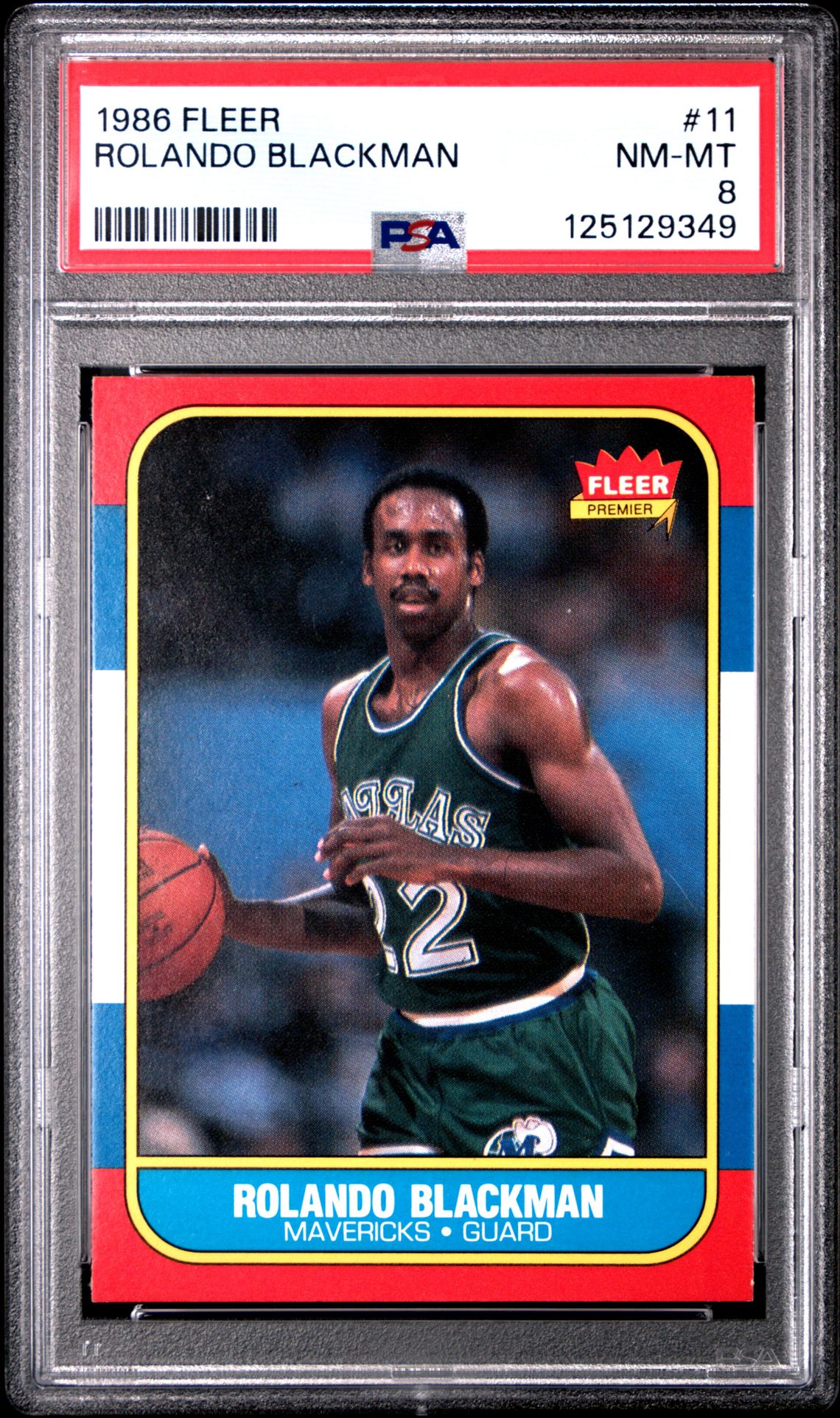1986 Fleer Rolando Blackman #11 Nm-Mt 8 front