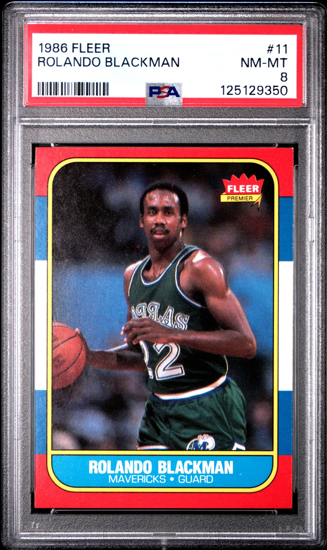 1986 Fleer Rolando Blackman #11 Nm-Mt 8 front