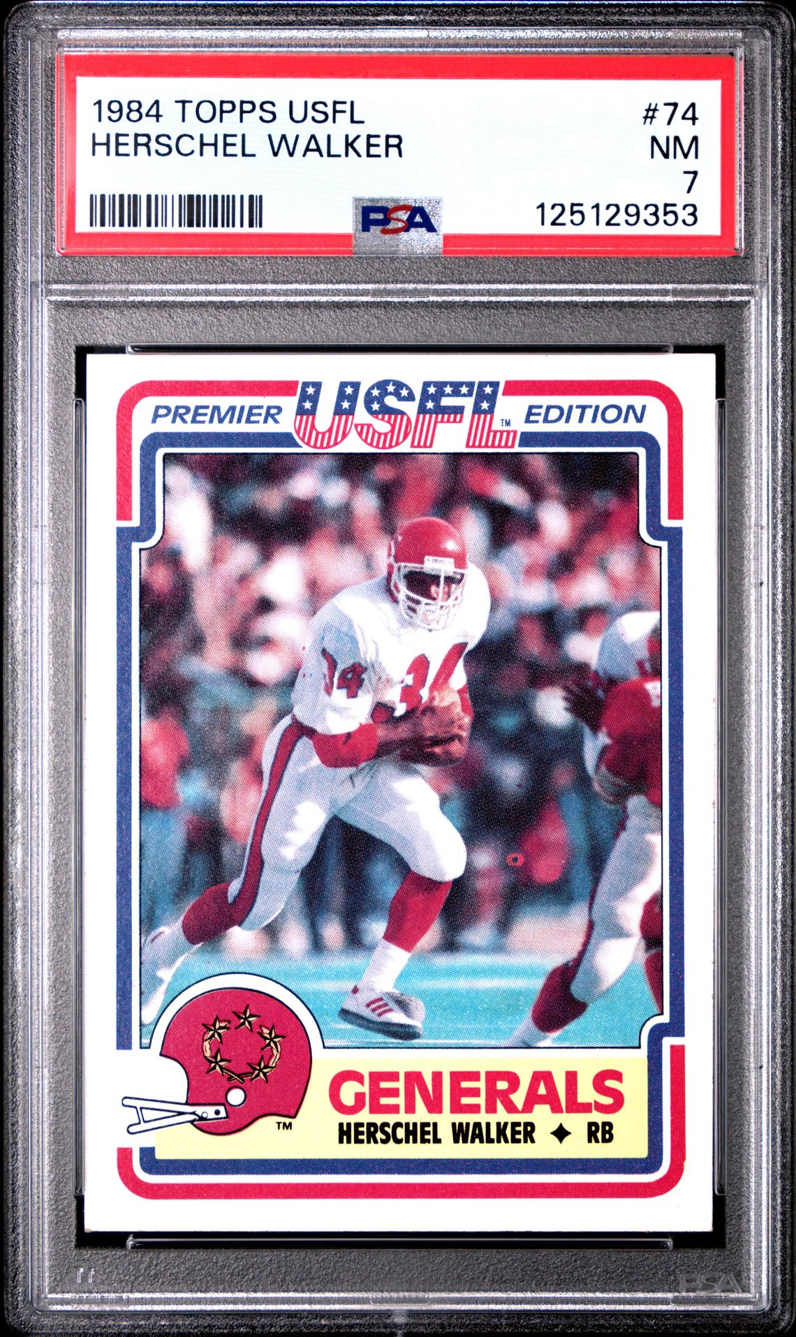 1984 Topps Usfl Herschel Walker #74 Nm 7 front