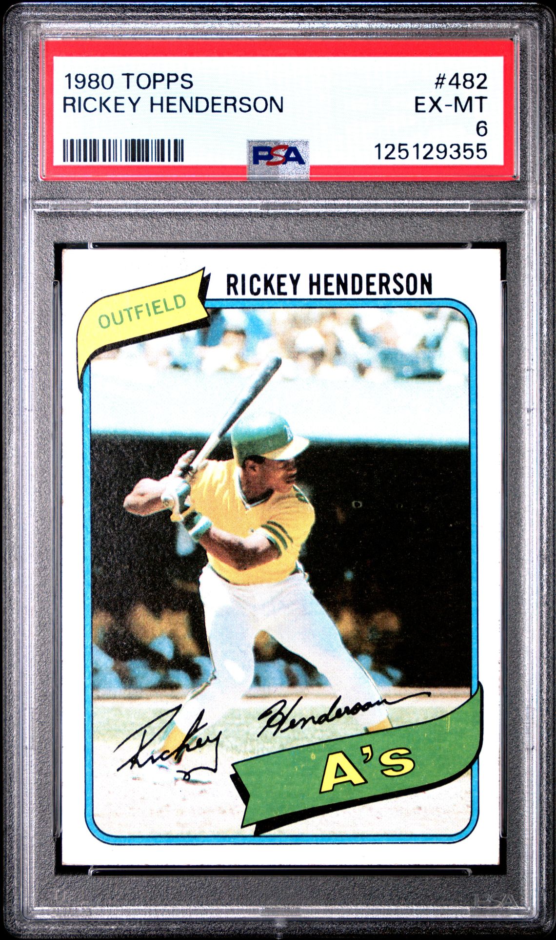 1980 Topps Rickey Henderson #482 Ex-Mt 6 front