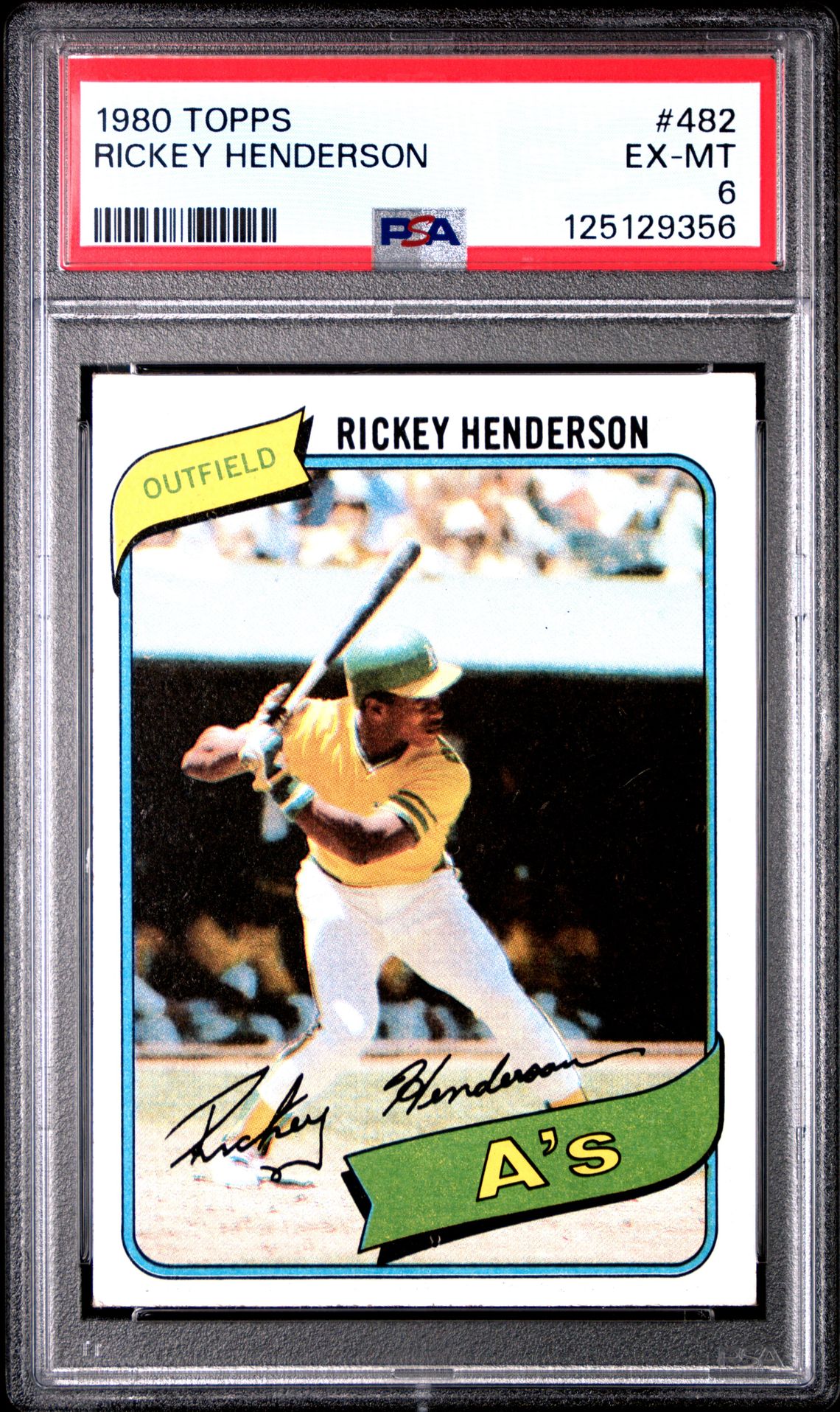 1980 Topps Rickey Henderson #482 Ex-Mt 6 front