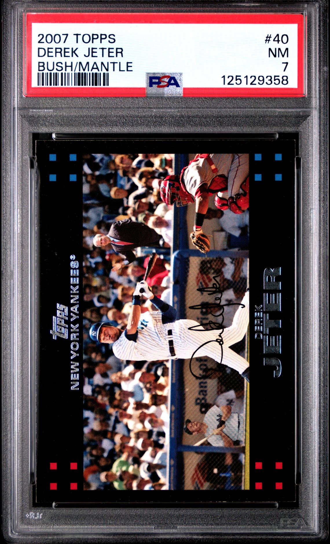 2007 Topps Derek Jeter #40 (Bush/Mantle) Nm 7 front