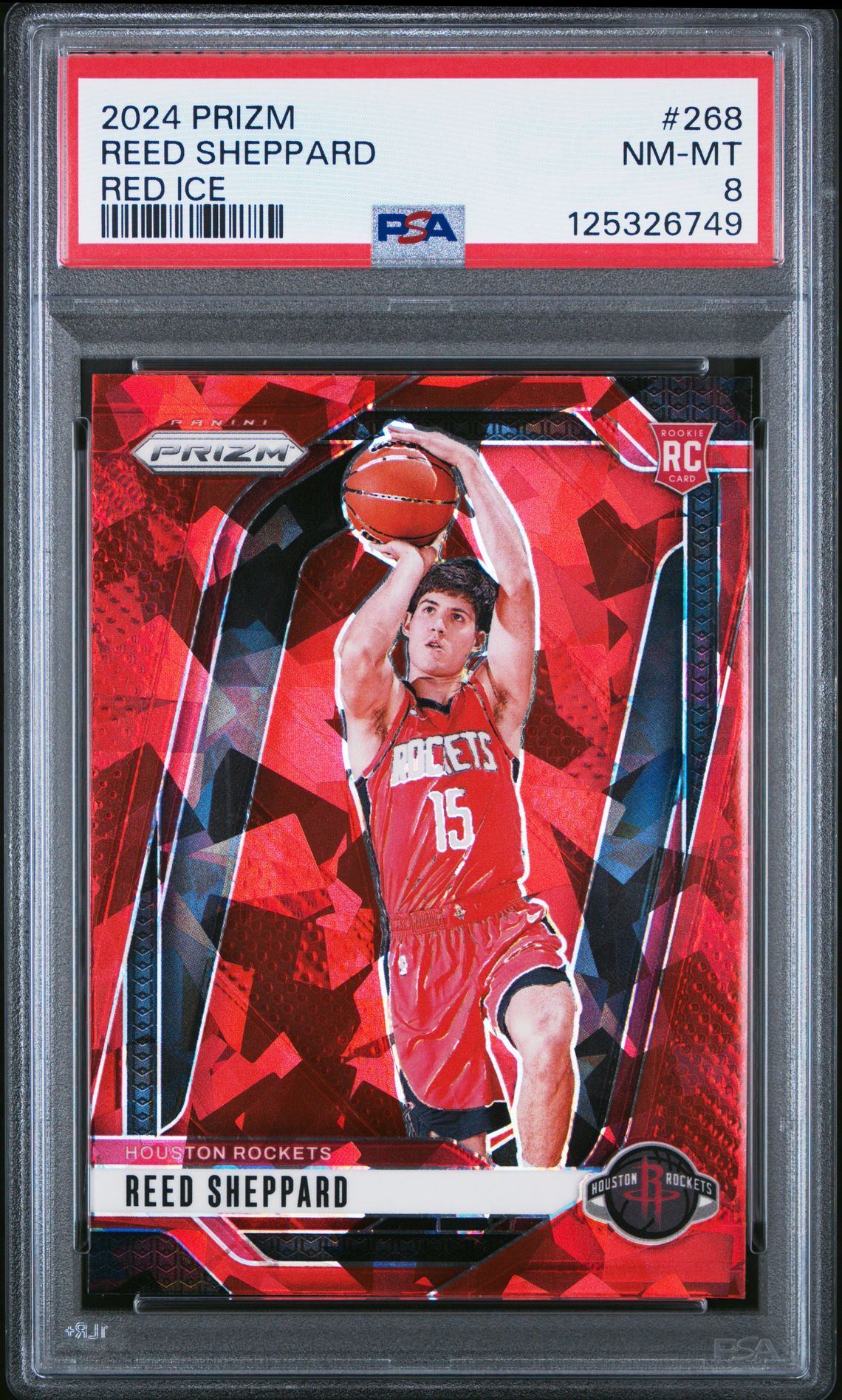2024 Panini Prizm Reed Sheppard #268 (Red Ice) Nm-Mt 8 front