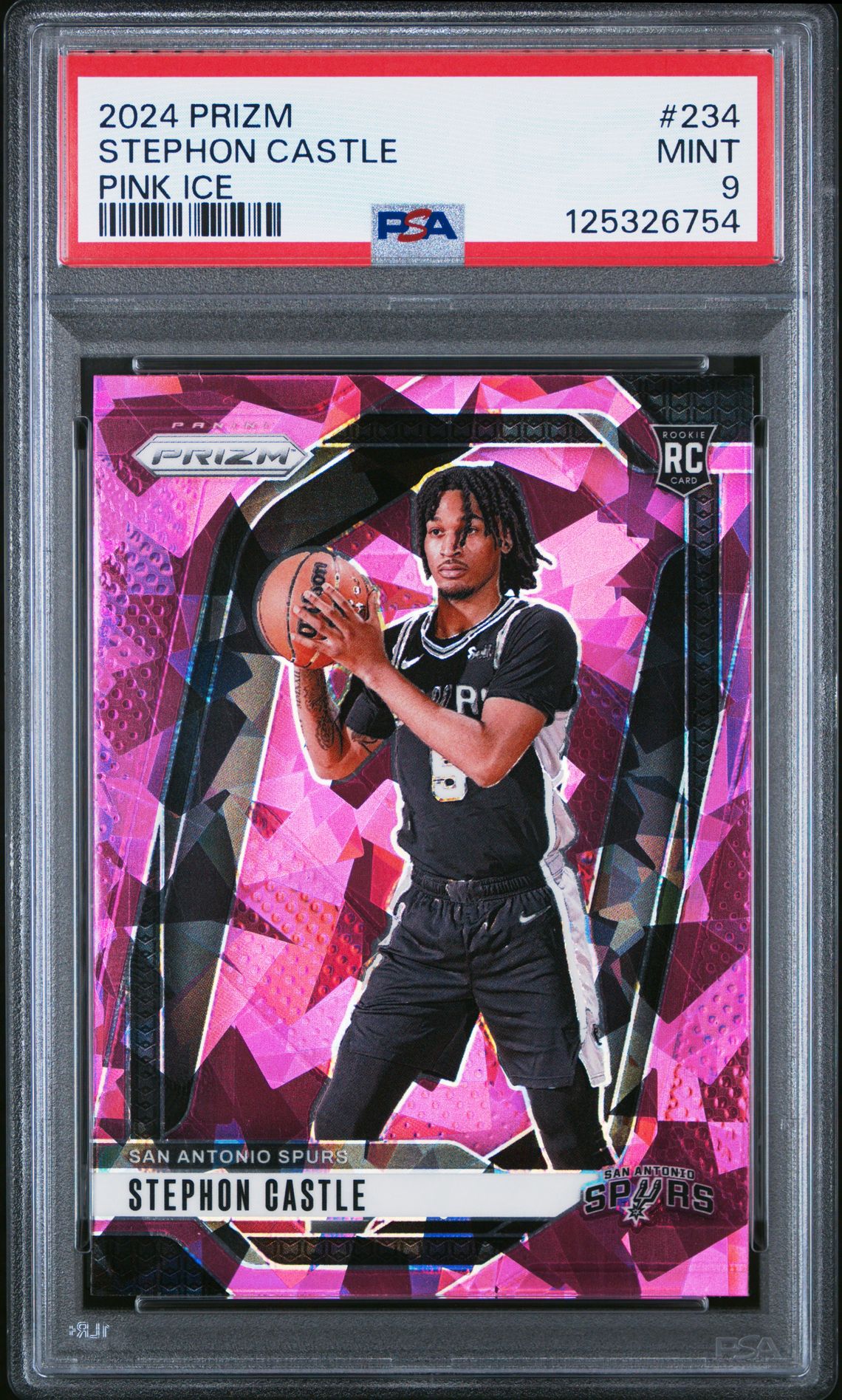 2024 Panini Prizm Stephon Castle #234 (Pink Ice) Mint 9 front