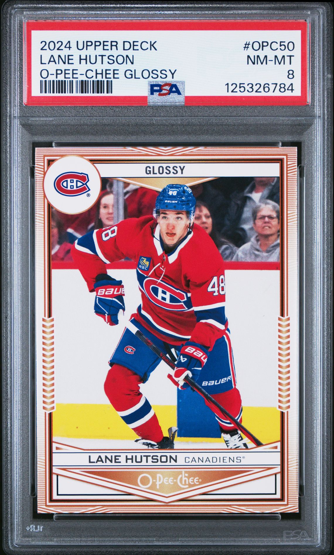 2024 Upper Deck O-Pee-Chee Glossy Lane Hutson #Opc50 Nm-Mt 8 front