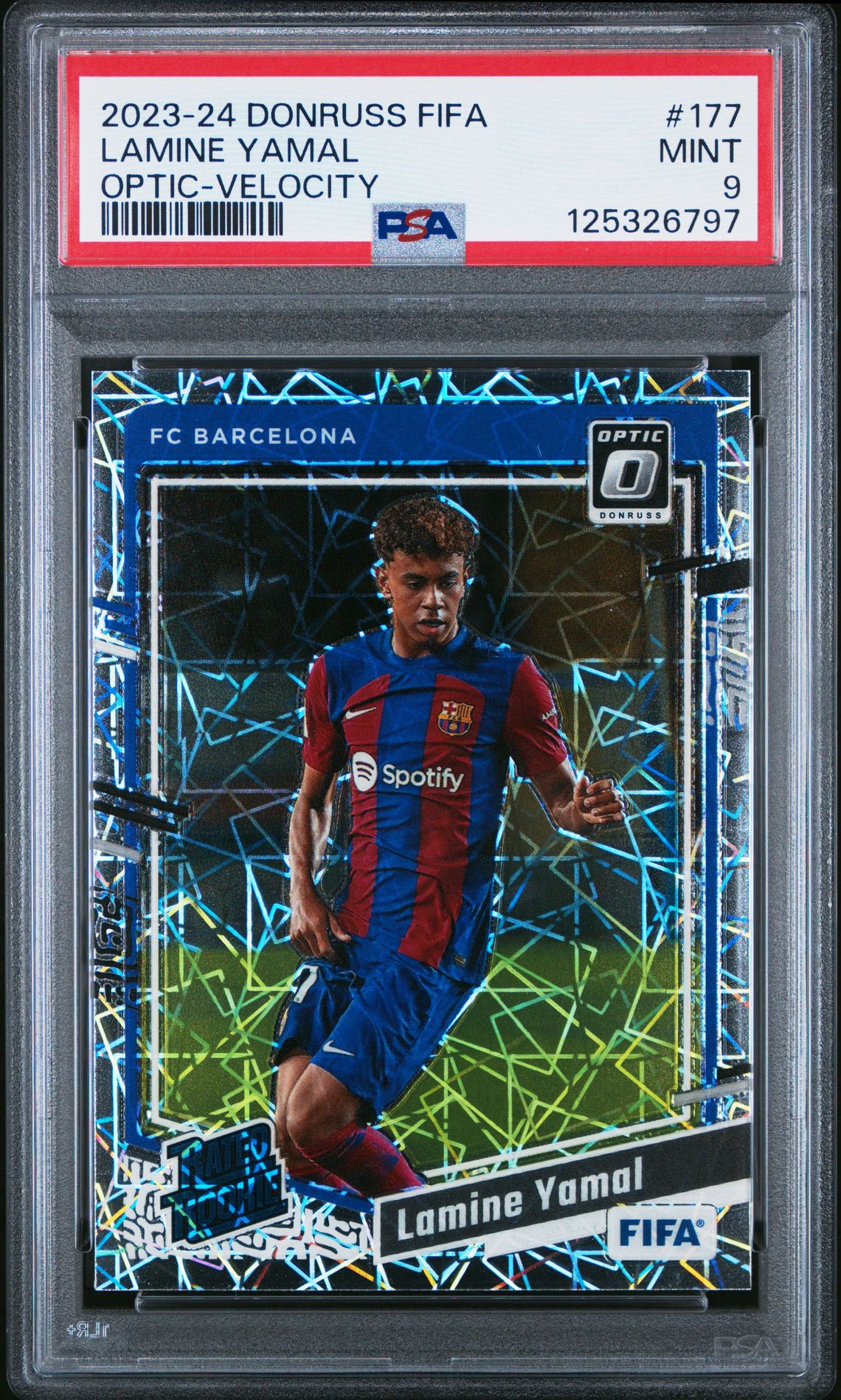 2023-24 Panini Donruss Fifa Lamine Yamal #177 (Optic-Velocity) Mint 9 front