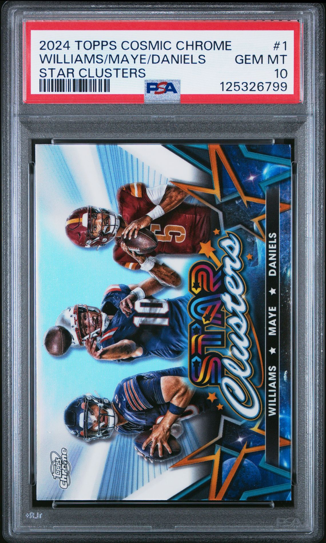 2024 Topps Cosmic Chrome Star Clusters Williams/Maye/Daniels #1 Gem Mt 10 front