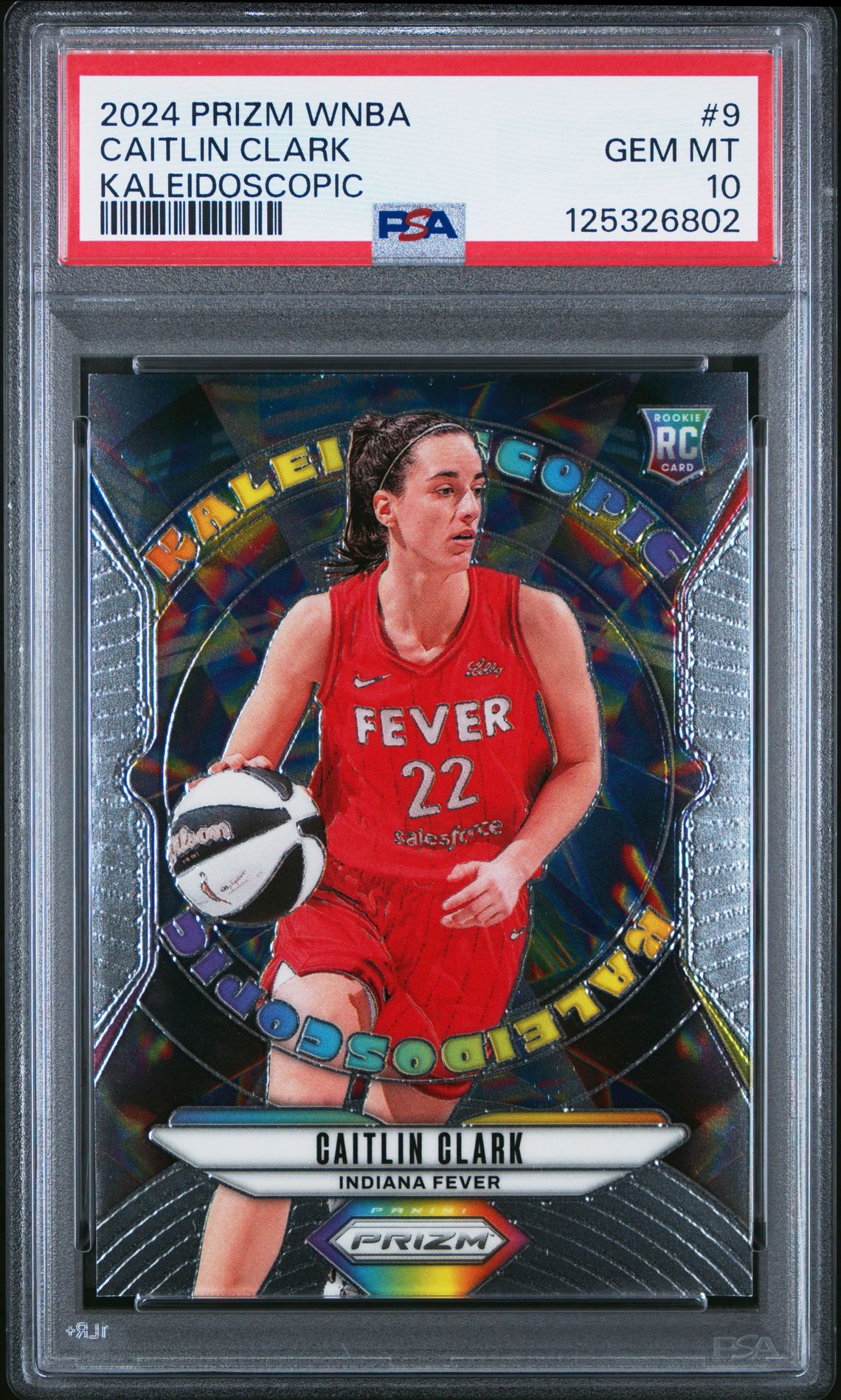 2024 Panini Prizm Wnba Kaleidoscopic Caitlin Clark #9 Gem Mt 10 front