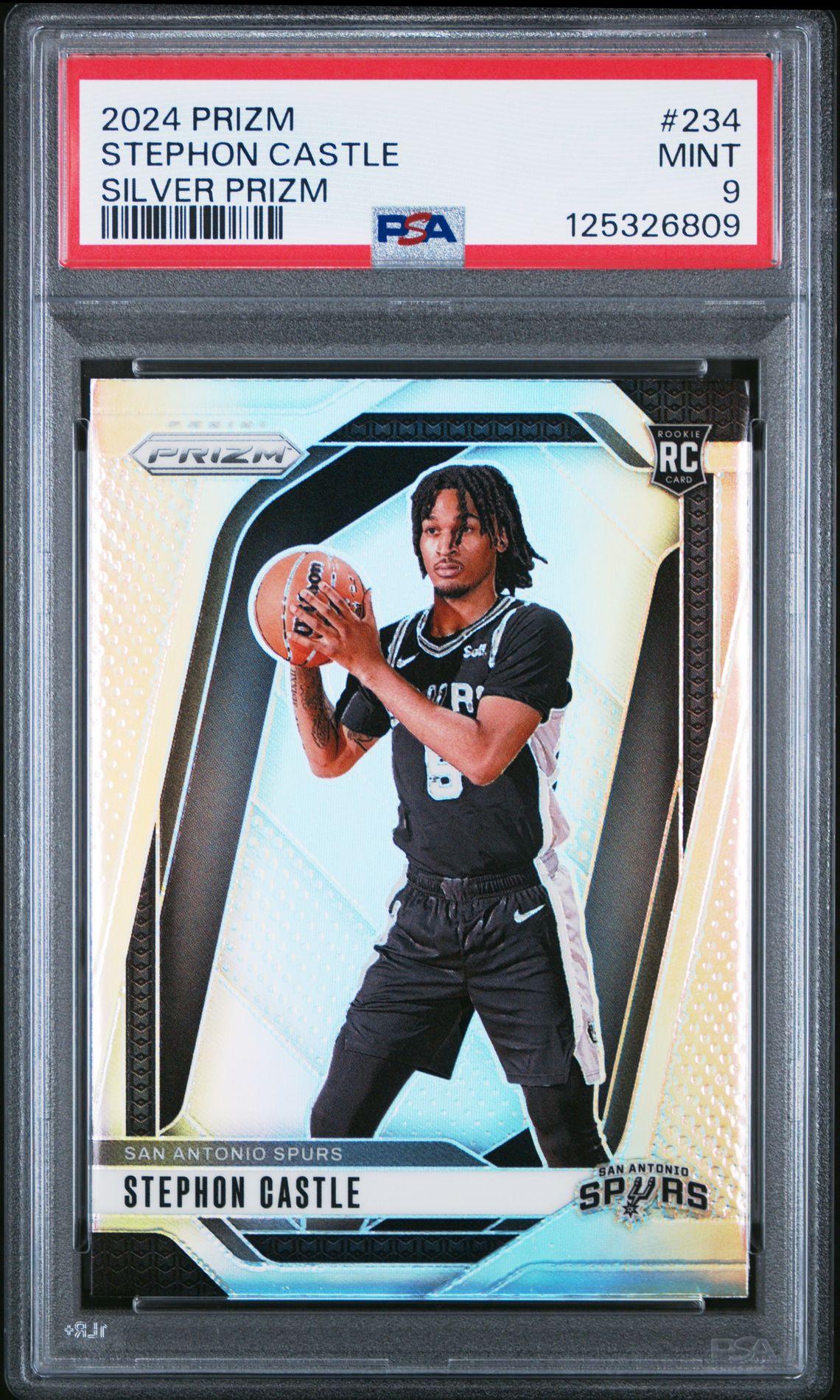 2024 Panini Prizm Stephon Castle #234 (Silver Prizm) Mint 9 front
