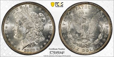 1882 $1 MS62