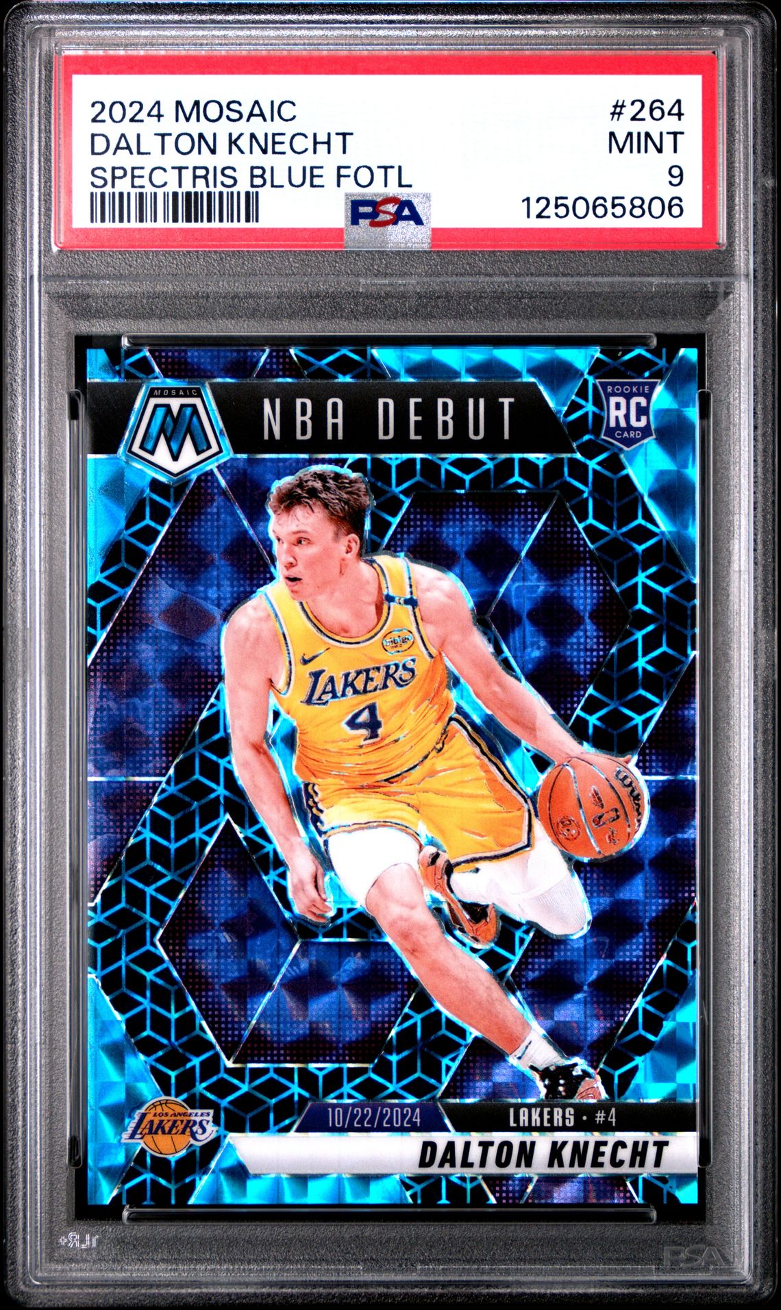 2024 Panini Mosaic Dalton Knecht #264 (Spectris Blue Fotl) Mint 9 front