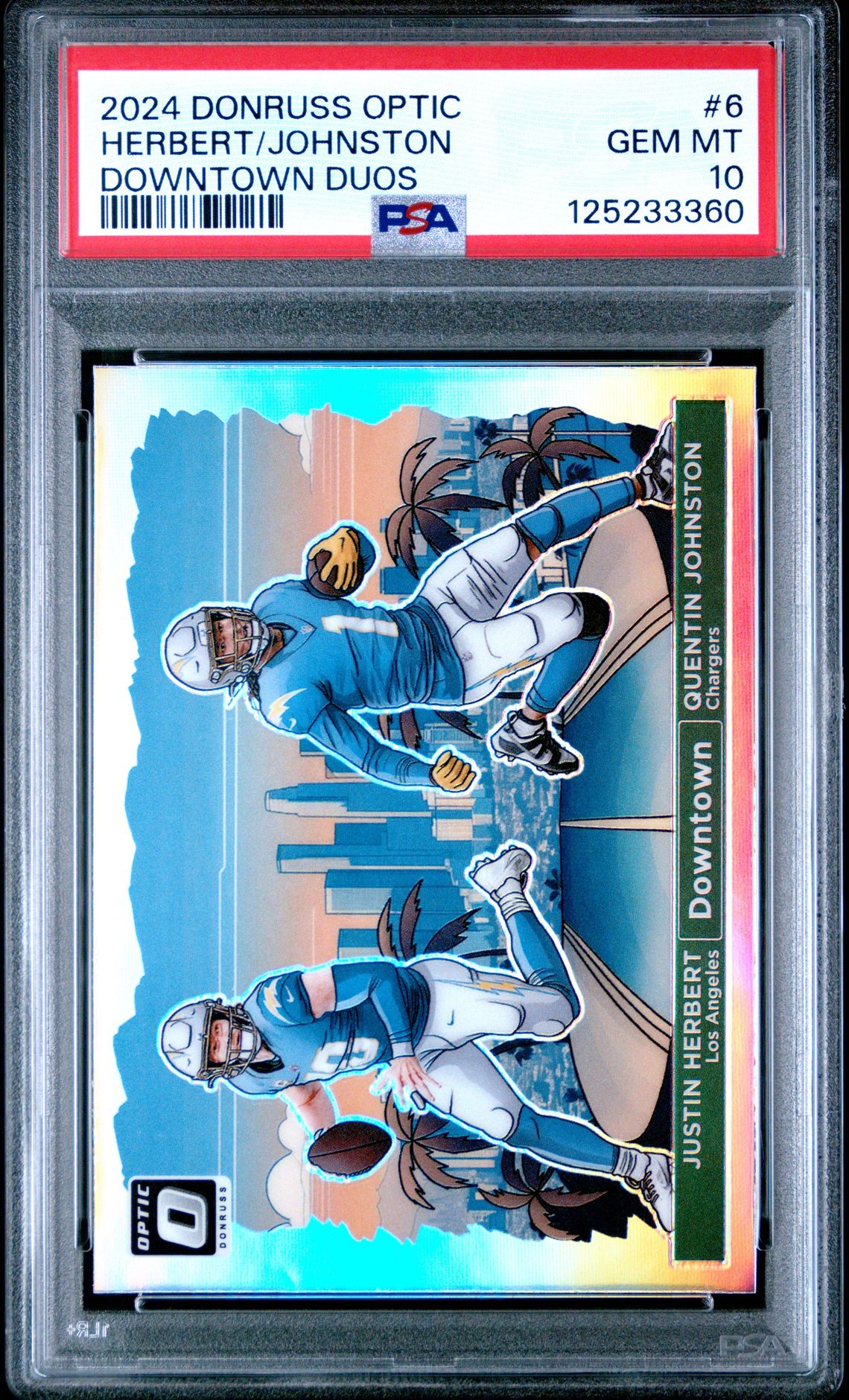 2024 Panini Donruss Optic Downtown Duos Herbert/Johnston #6 Gem Mt 10 front