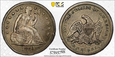 1860-O $1 VF35