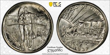 1937-D 50C Oregon MS66