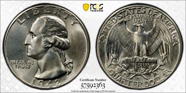1942-D 25C MS66+