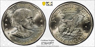 1999-P SBA$1 MS67+