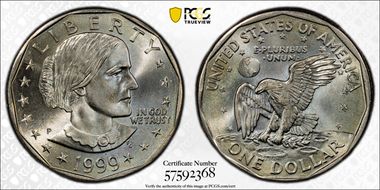 1999-P SBA$1 MS68