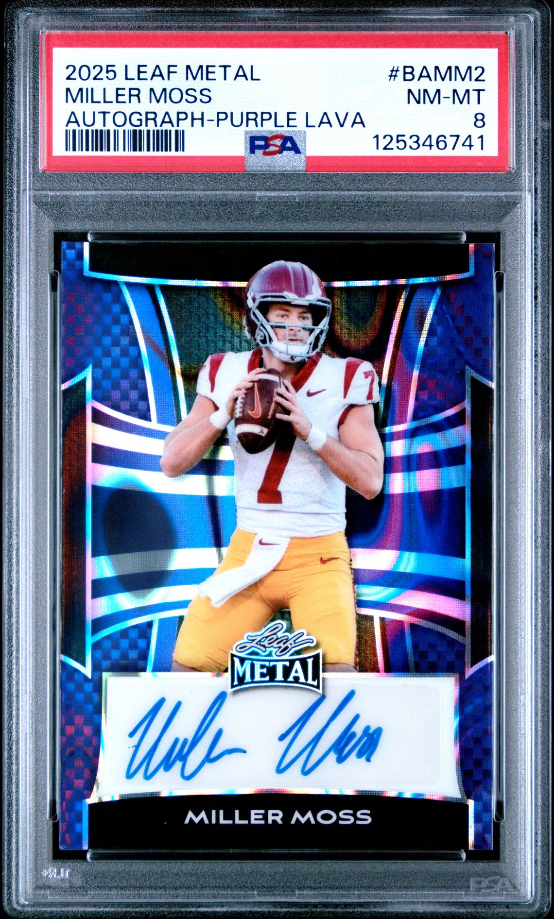 2025 Leaf LEAF METAL AUTOGRAPHS PURPLE LAVA #BAMM2 Miller Moss front