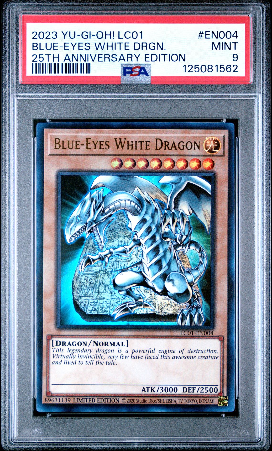 2023 Yu-Gi-Oh! YU-GI-OH! LC01-LEGENDARY COLLECTION: 25TH ANNIVERSARY EDITION #EN004 Blue-Eyes White Drgn. front