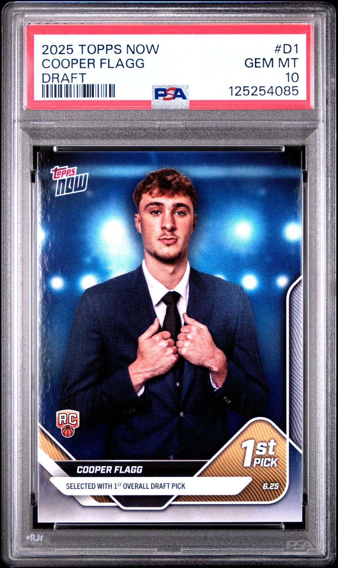 2025 Topps Now Draft Cooper Flagg #D1 Gem Mt 10 front
