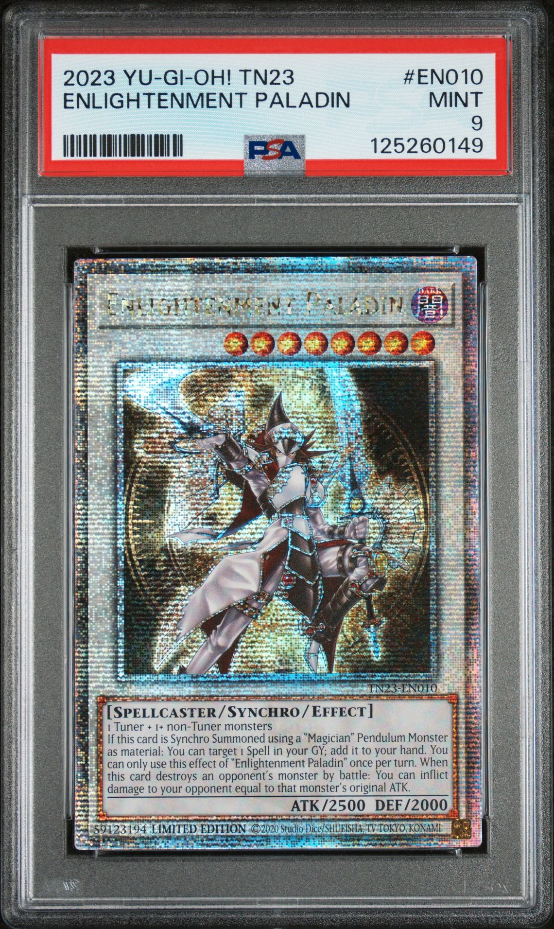 2023 Yu-Gi-Oh! YU-GI-OH! TN23-25TH ANNIVERSARY TIN: DUELING HEROES #EN010 Enlightenment Paladin front