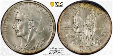 1935-S 50C Boone MS68