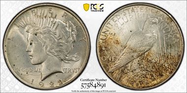 1922-D $1 MS62