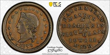 1863 CWT F-580B-2a, Hatch & Craw AU50BN