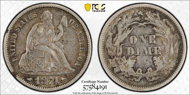1874 10C Arrows VF30