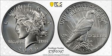 2025 $1 Peace Dollar First Strike MS69
