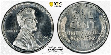 1943-S 1C MS68+ PL