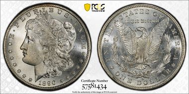 1890-S $1 MS65