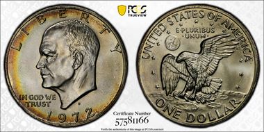 1972-S $1 Silver MS69