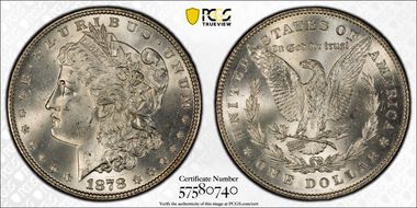 1878 7TF $1 Reverse of 1878 MS65