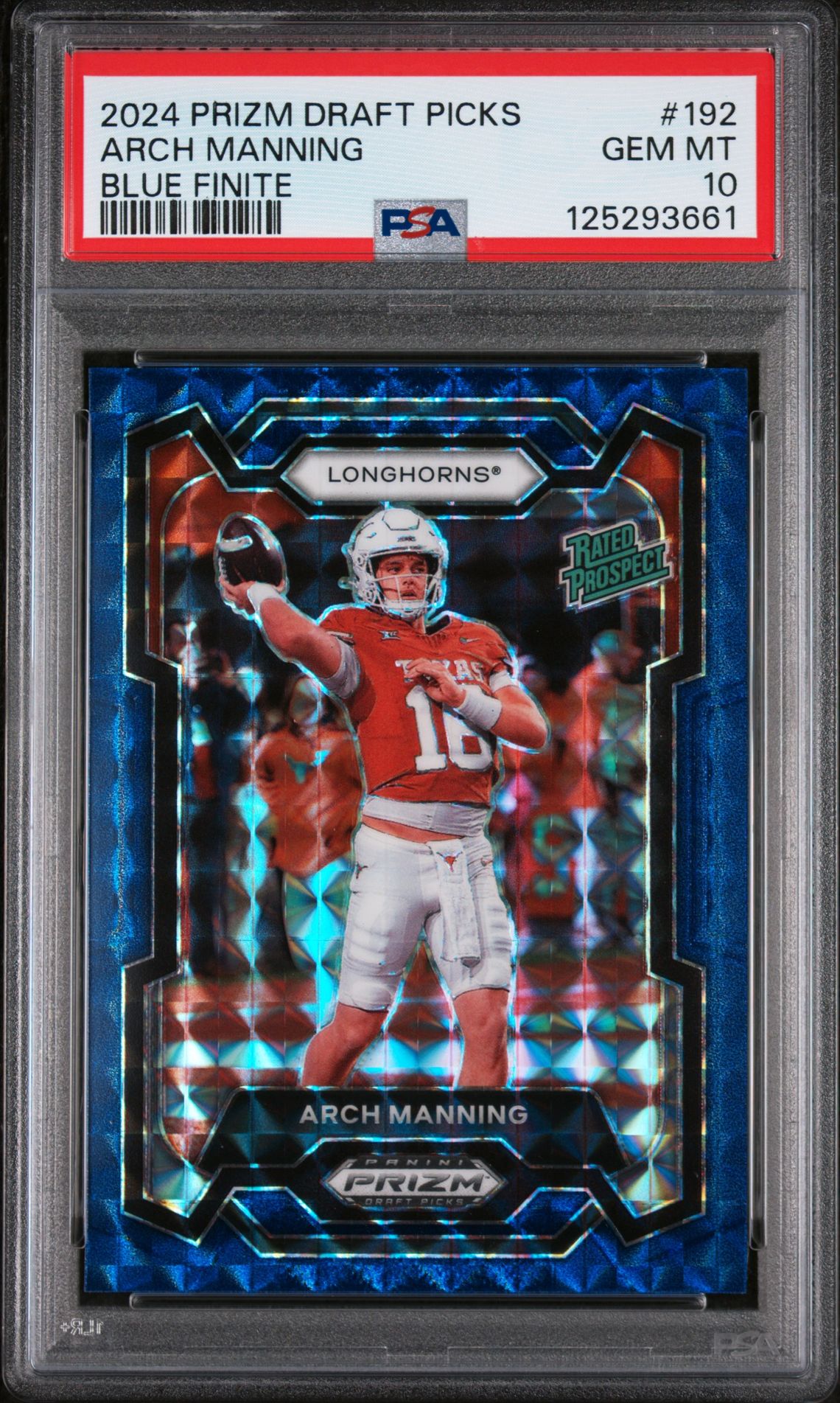 2024 Panini PANINI PRIZM DRAFT PICKS BLUE FINITE #192 Arch Manning front