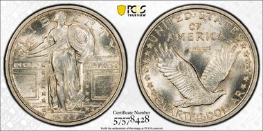 1917-D 25C Type 1 MS65FH