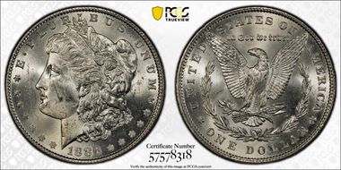 1886 $1 MS62