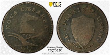 1787 NJ 1/2P Large Plan, Plain Shield N1BN