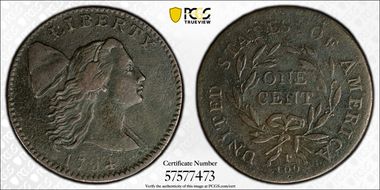 1794 1C Ornate Head, S-28 N1BN
