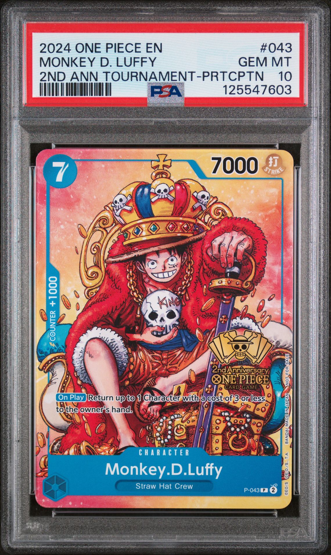 2024 One Piece One Piece Promos #043 Monkey D. Luffy front