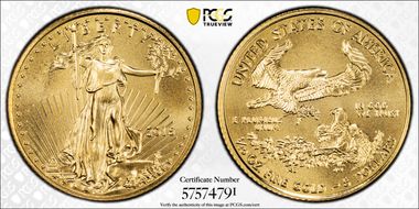 2015 $5 Gold Eagle Stephanie Sabin MS70