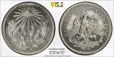 1940-M Peso KM-455  Ag MS66