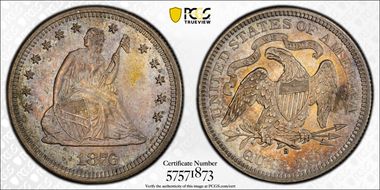 1876-S 25C MS61
