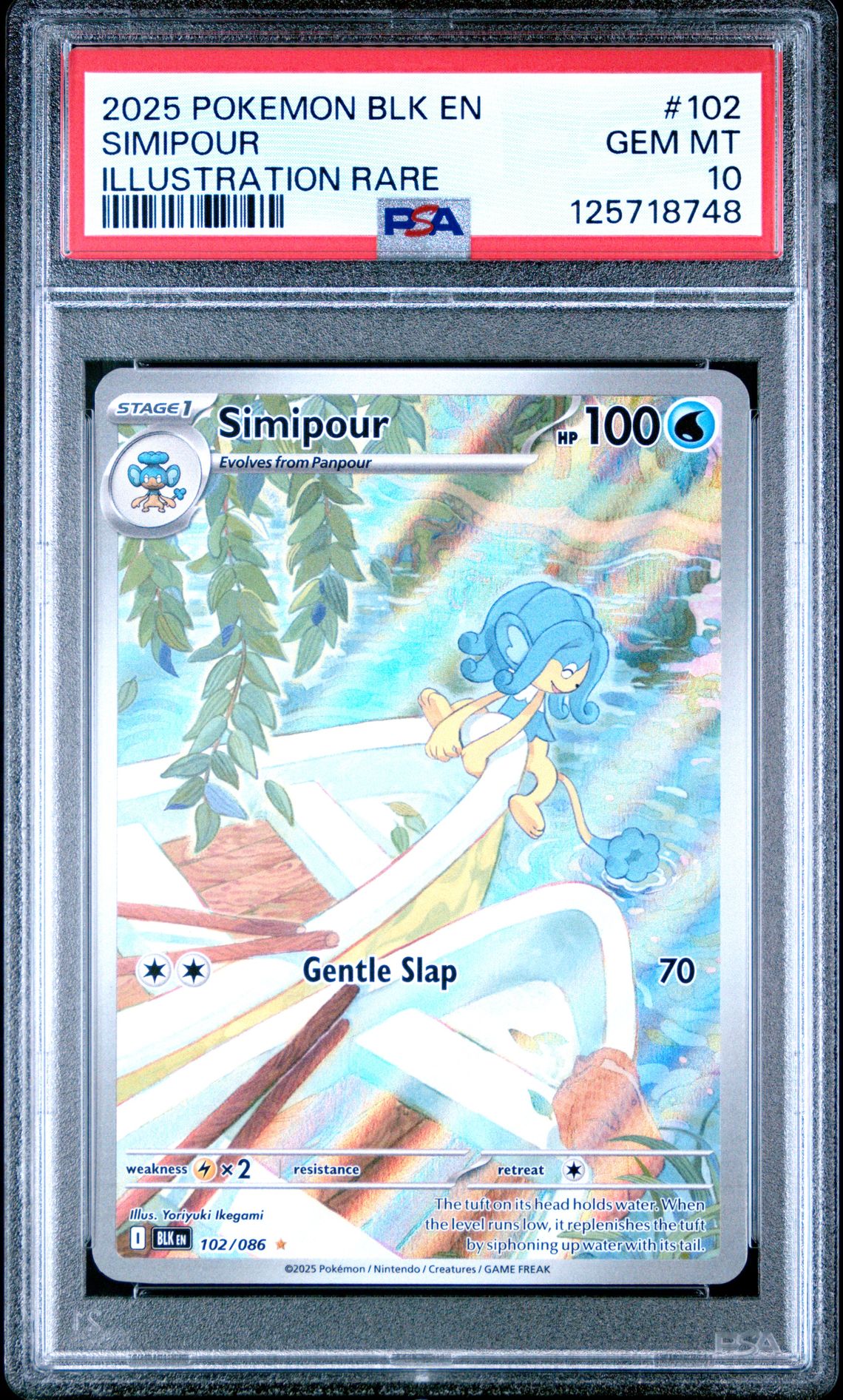 2025 Pokemon POKEMON BLK EN-BLACK BOLT ILLUSTRATION RARE #102 Simipour front