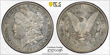 1886-O $1 AU50