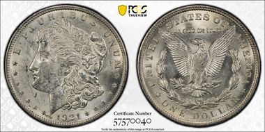 1921 $1 Morgan MS61