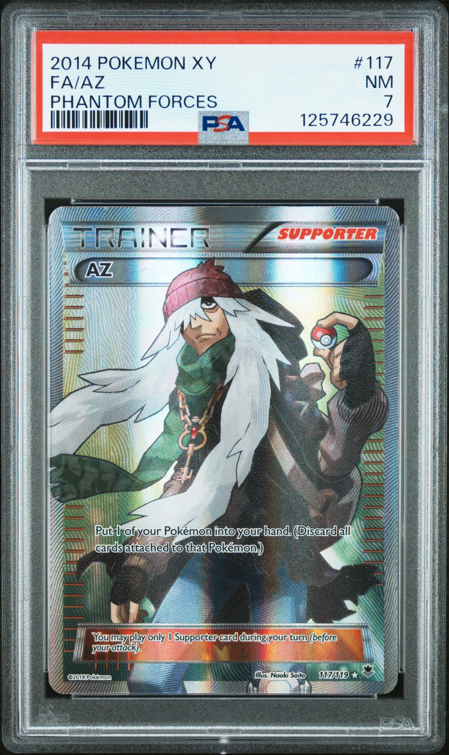 2014 #117 Full Art/AZ PSA 7 XY Phantom Forces